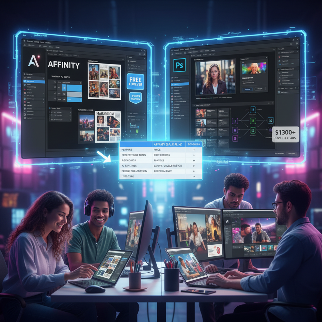 Affinity vs. Adobe Photoshop: Which Design Tool is Right for You in 2025?